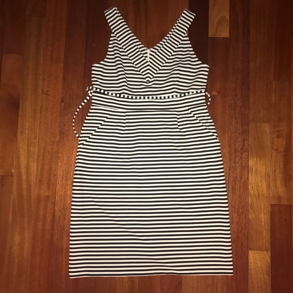 Black & white stripe maternity dress by Motherhood